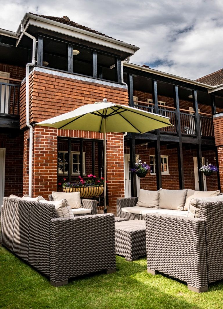 Ground Floor Outdoor Summer Seating at Birtley Mews Apartments